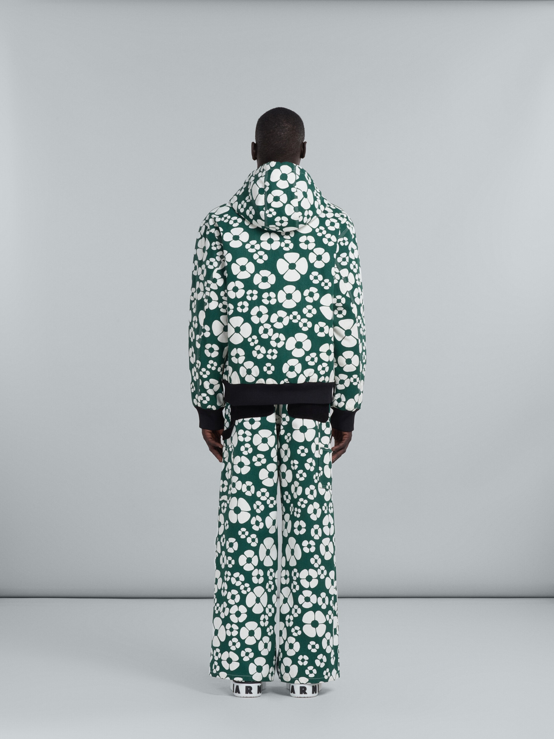MARNI X CARHARTT WIP - GREEN LONG-SLEEVED FLORAL JACKET - 3