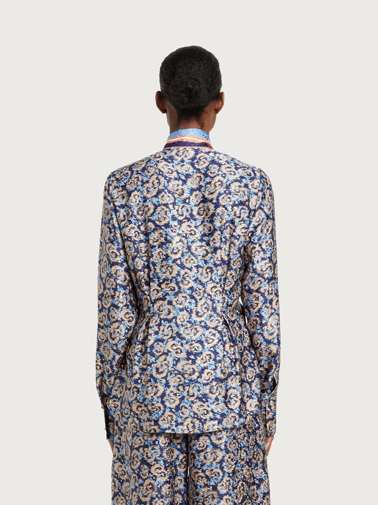SILK SHIRT WITH SASH - 3