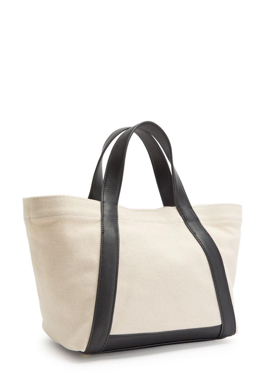 Anine Bing Cara Small Canvas and Leather Tote - 2