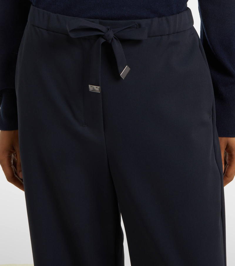 Argenta wool crêpe gabardine straight pants 4