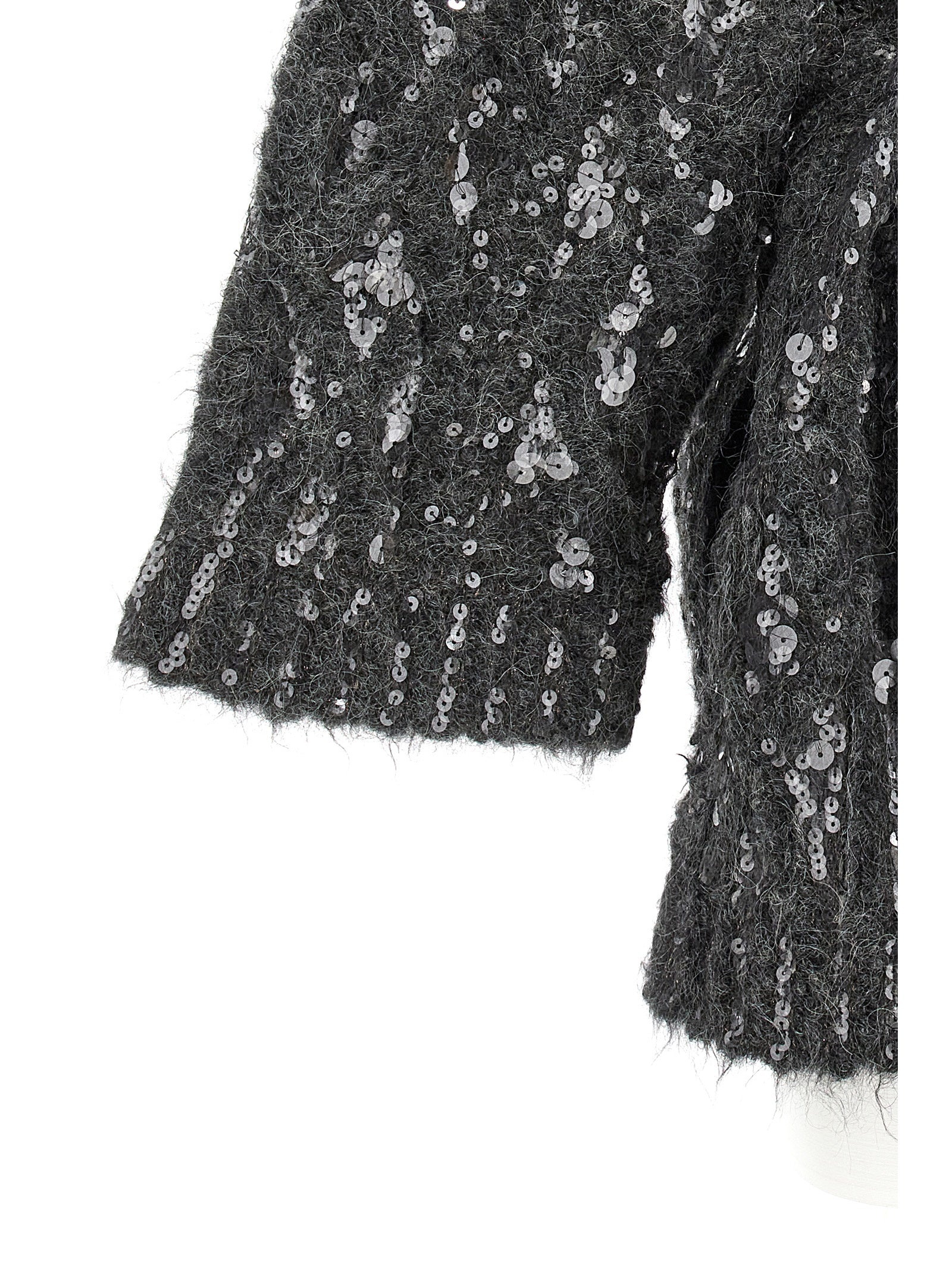 Sequin Cardigan Sweater, Cardigans Gray - 4