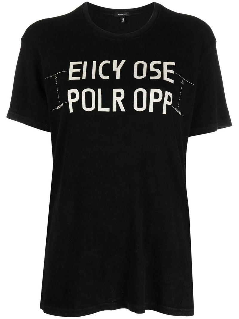 slogan-print T-shirt 1