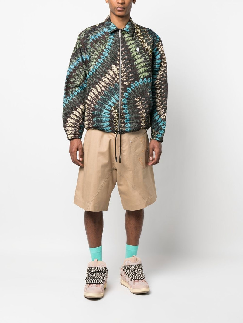 Marcelo Burlon County Of Milan leaf-jacquard bomber jacket outlook