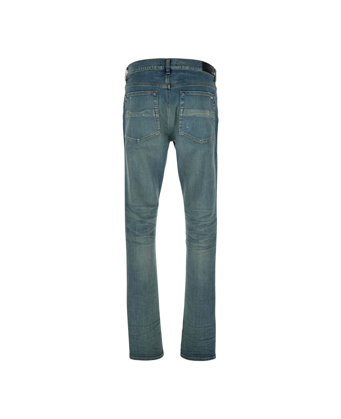 Blue 'ma Quand' Jeans With Ripped Details On The Front And Logo Patch On The Rear In Denim Man - 2