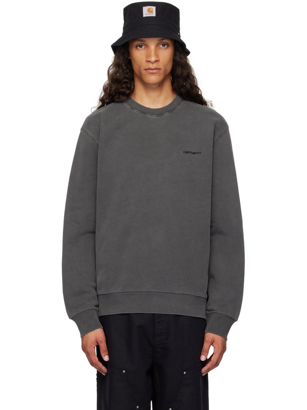 Black Duster Script Sweatshirt - 1