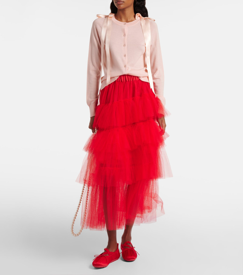 Simone Rocha Tiered tulle midi skirt outlook