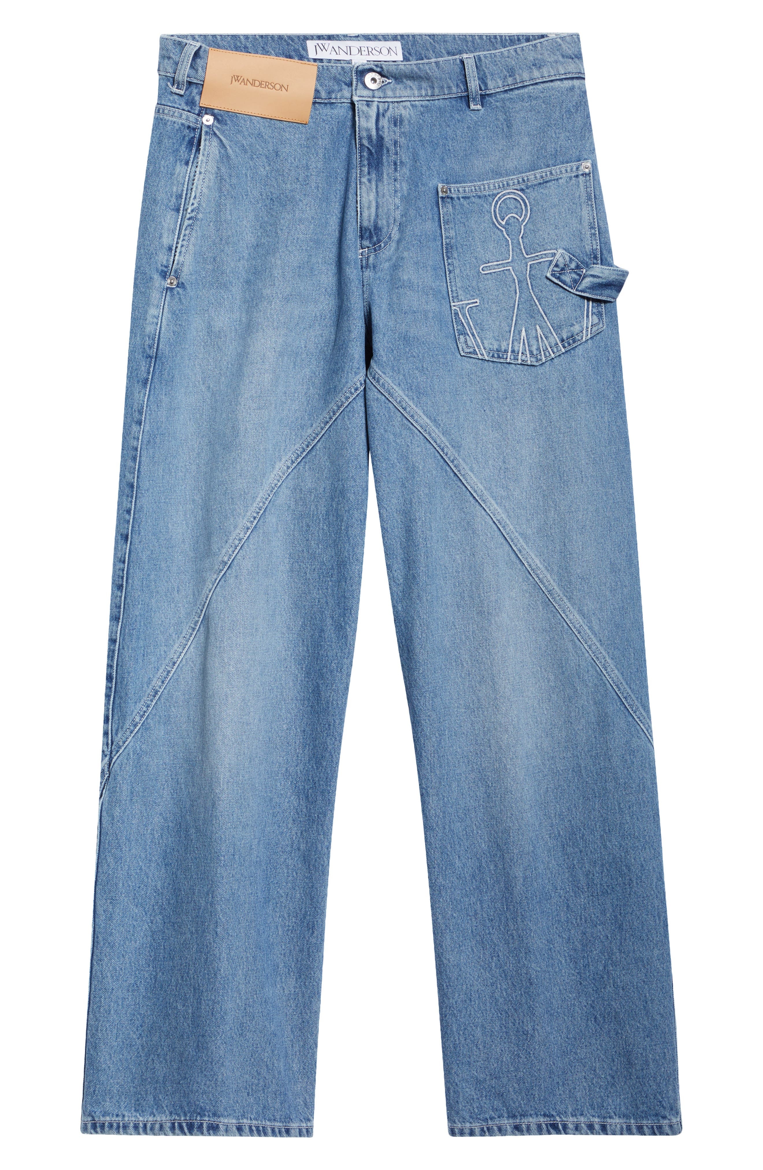 JW Anderson Twisted Workwear Jeans in Light Blue at Nordstrom - 6