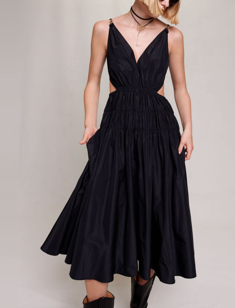 Taffeta dress with cut-out at the waist 6