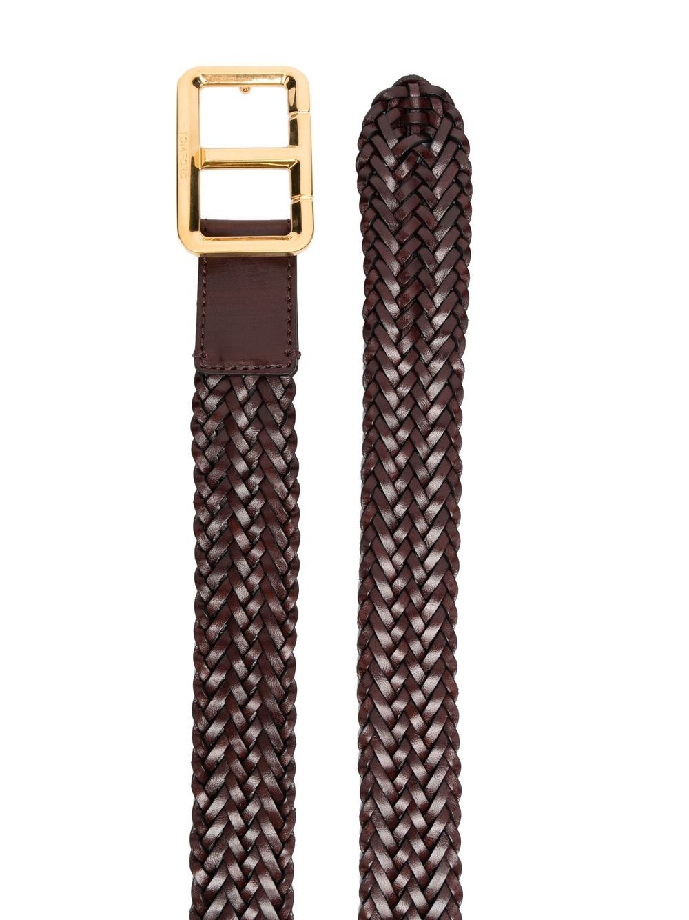 interwoven leather belt - 2