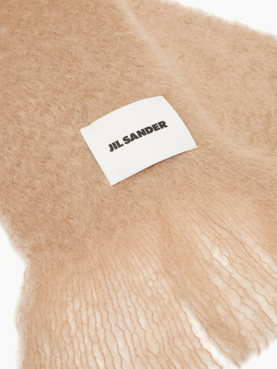 Jil Sander Fringed mohair-blend scarf outlook