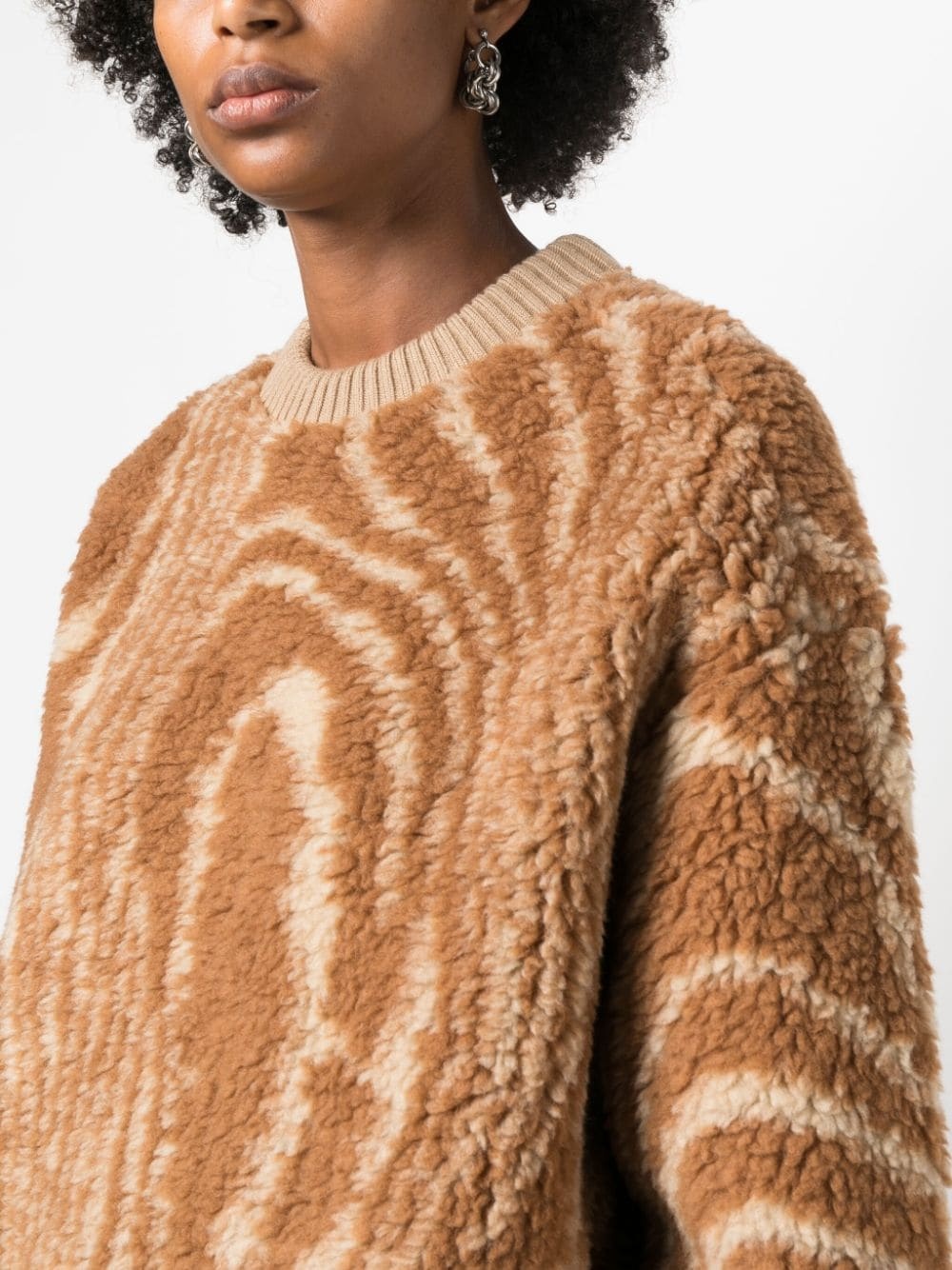 graphic-pattern crew-neck jumper - 5