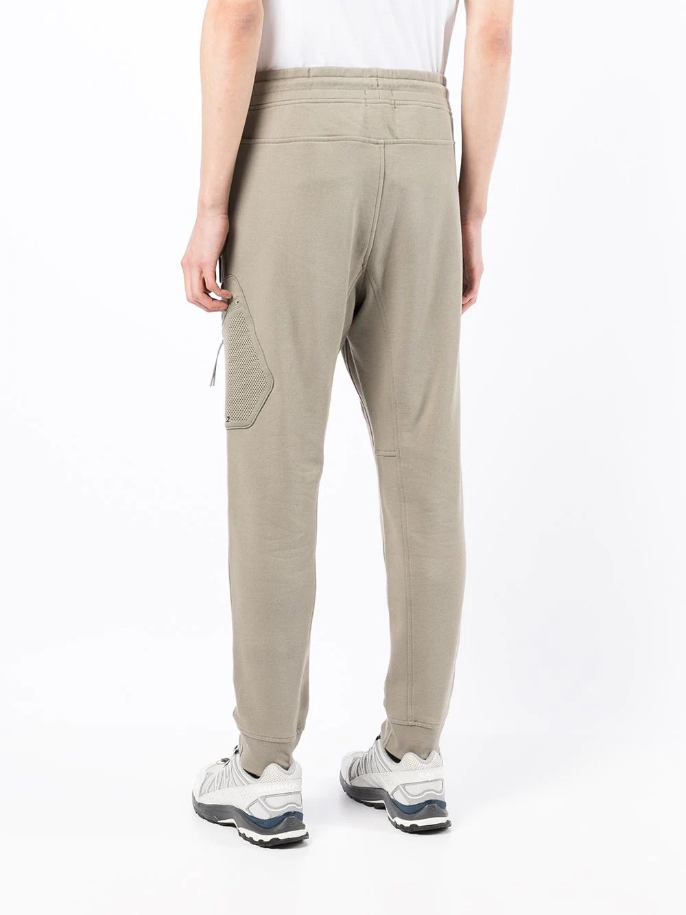 logo patch tapered track pants - 4