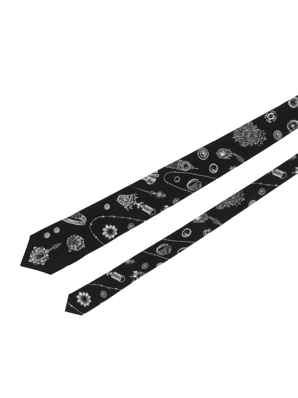 jewellery-print tie - 2