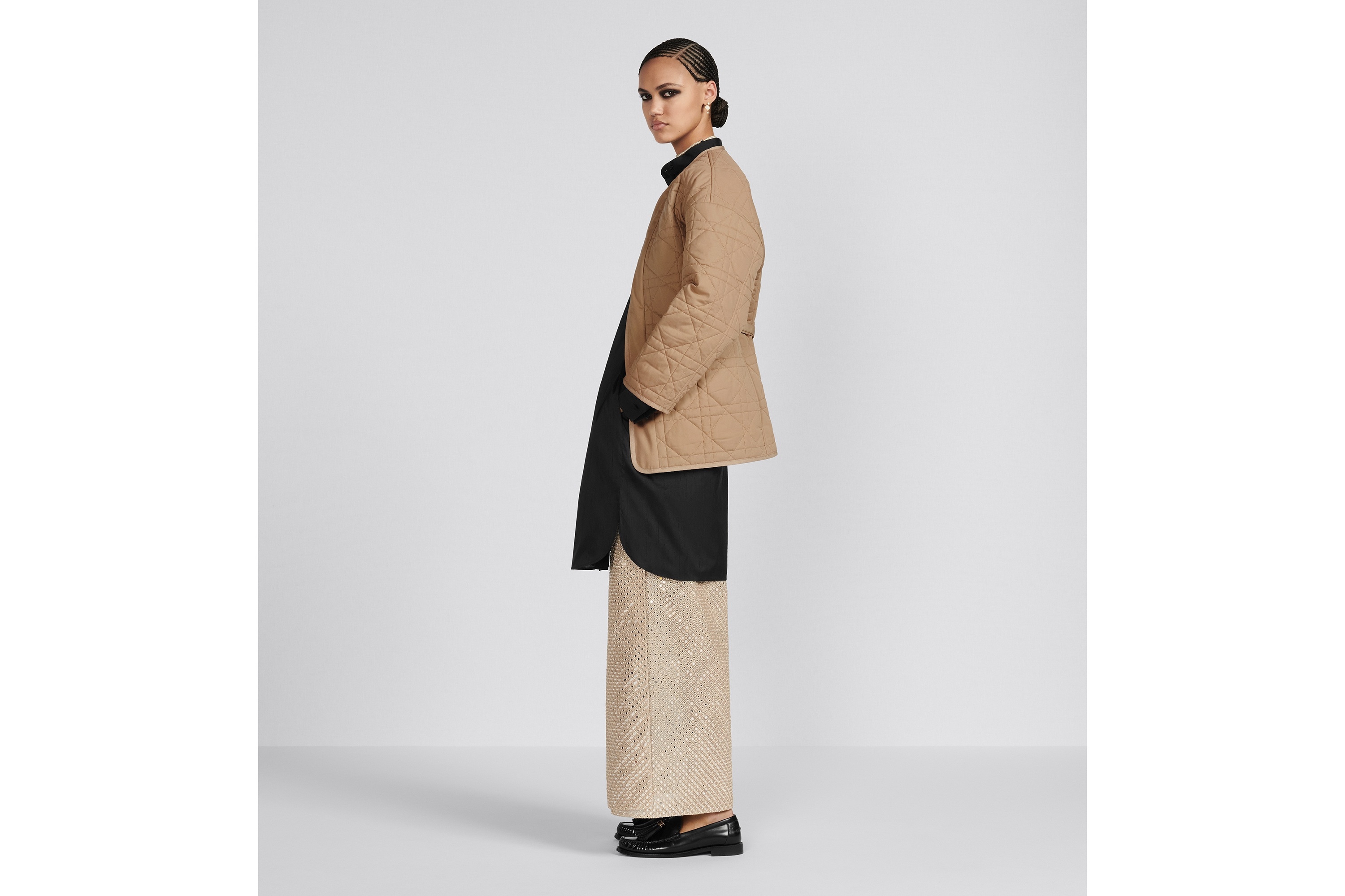 Macrocannage Belted Peacoat - 5