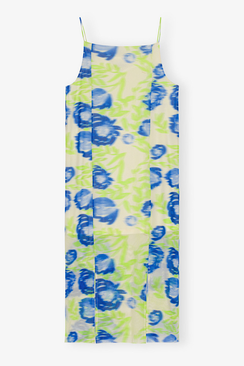 PRINTED MESH SLIP DRESS 1