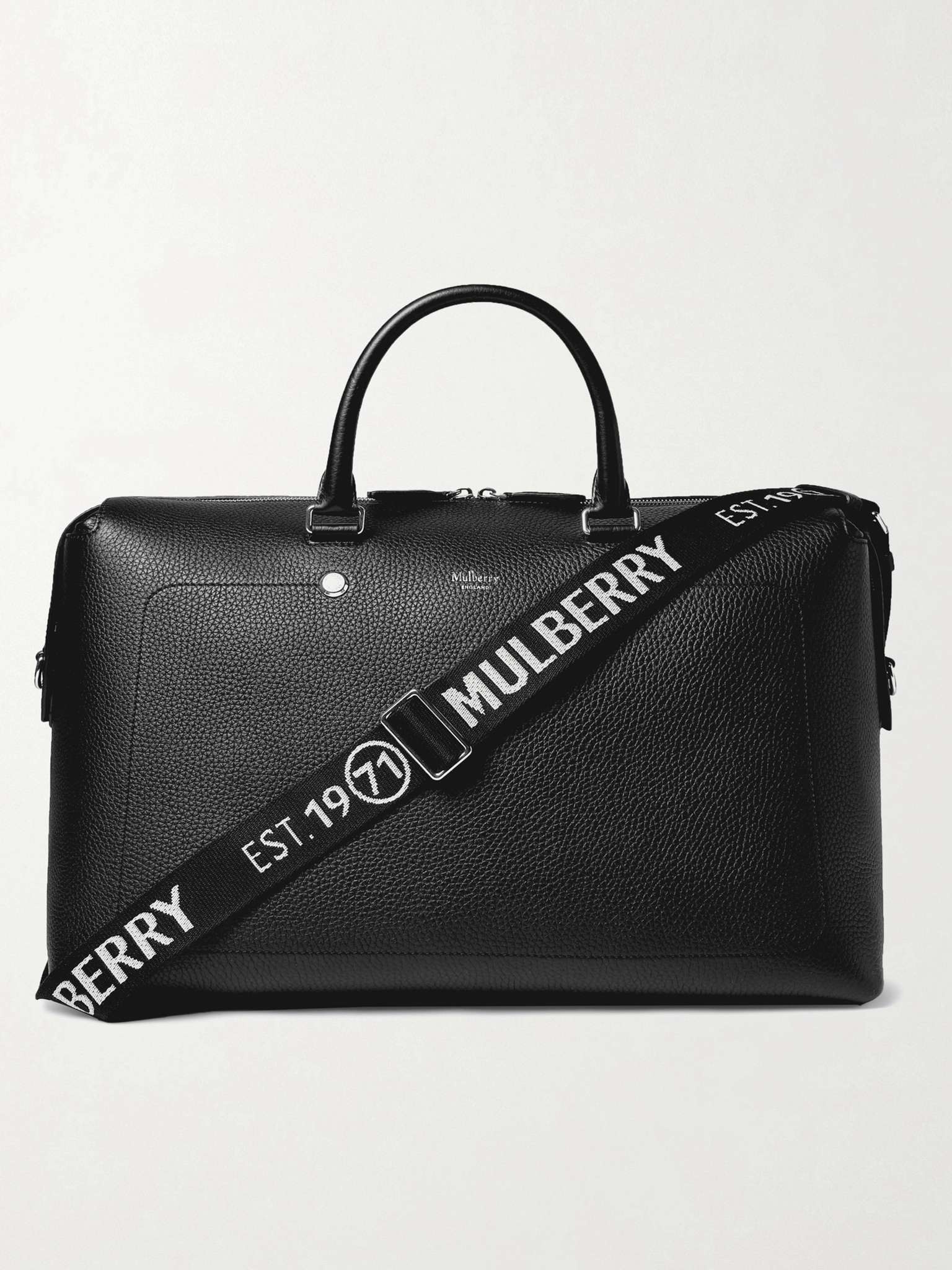 Logo-Trimmed Full-Grain Leather Holdall - 1