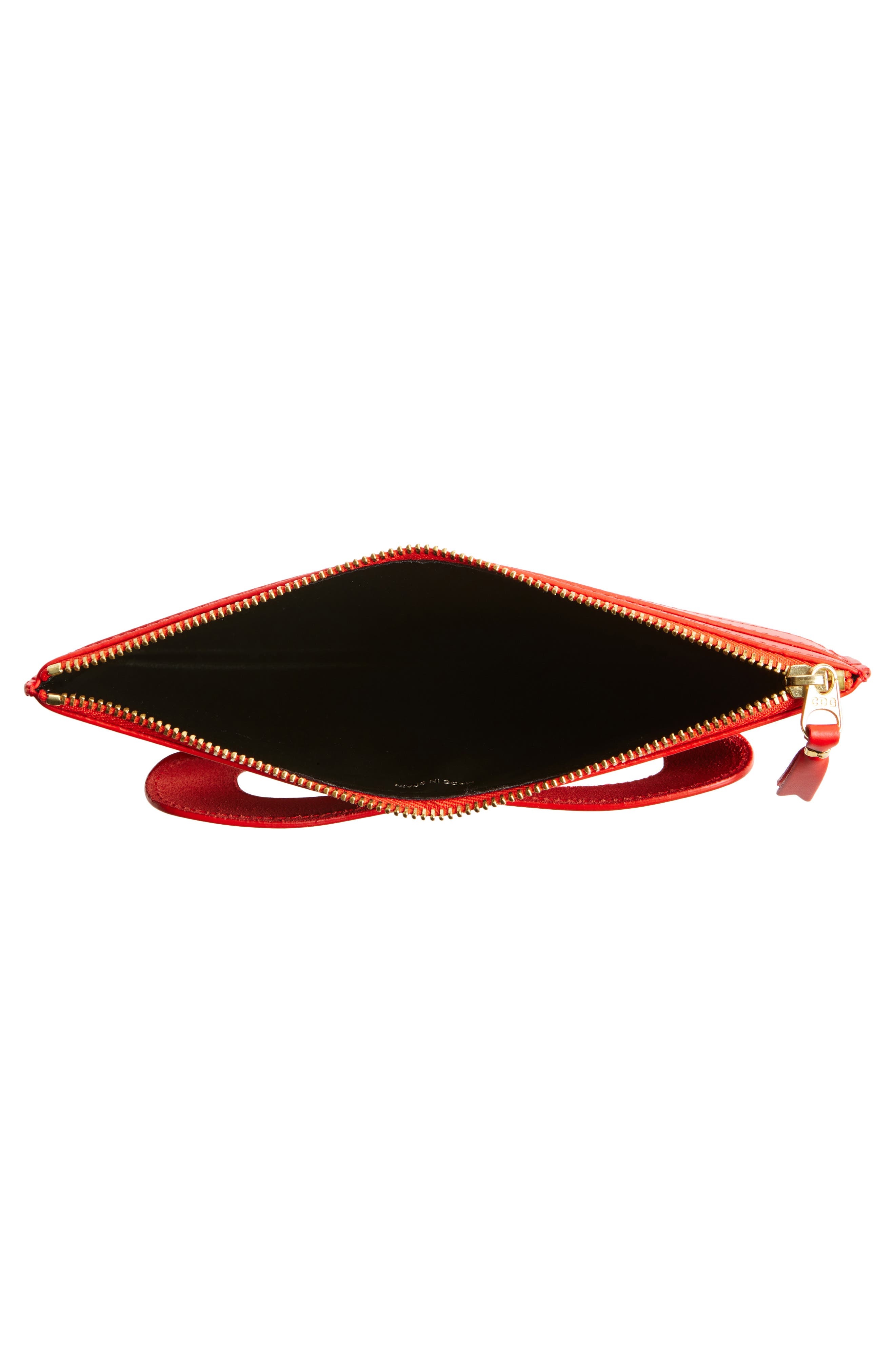 Comme des Garçons Wallets Big Bow Leather Zip Pouch in Red at Nordstrom - 4