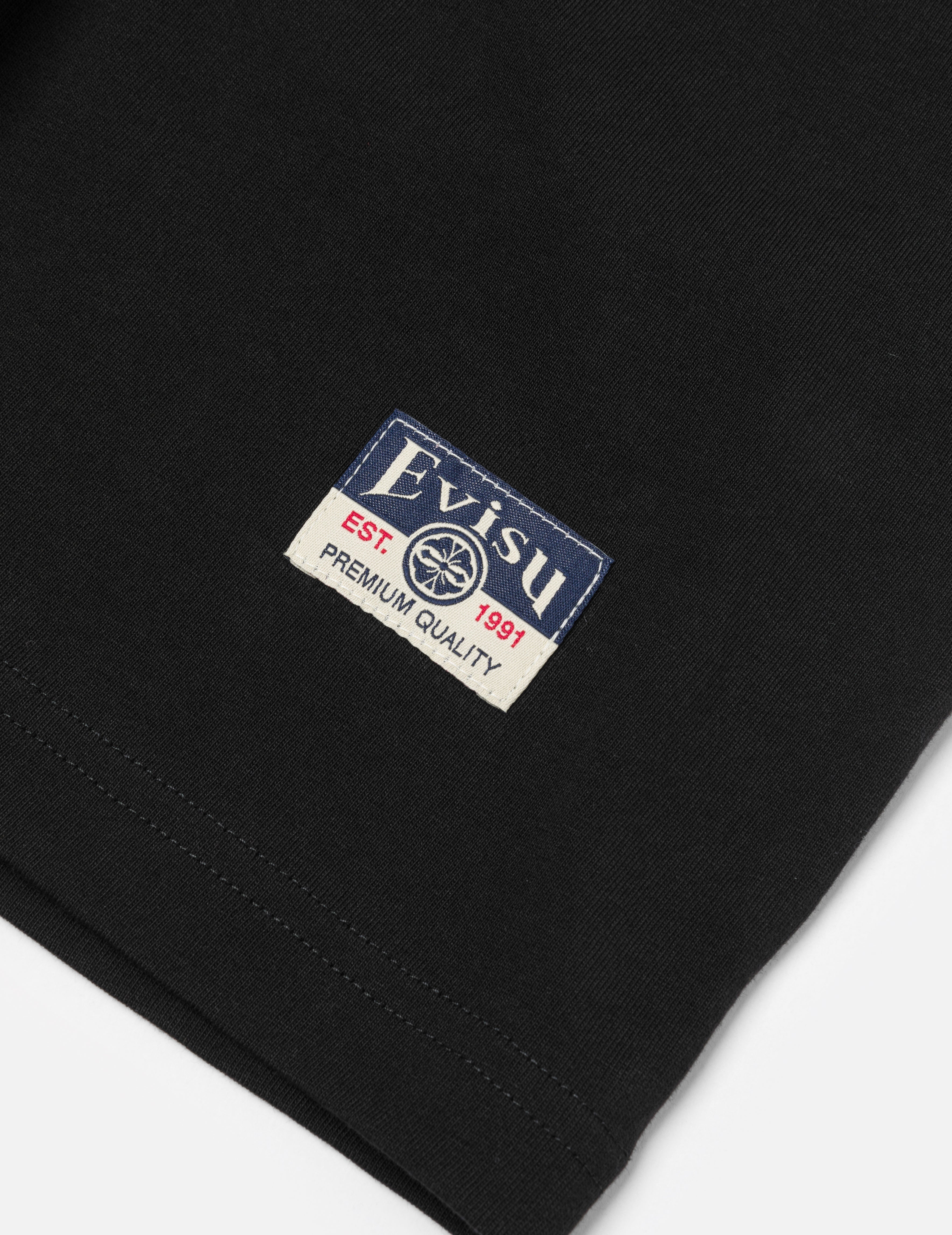 Seagull Embroidery Stitching Pocket Relax Fit T-Shirt - 7
