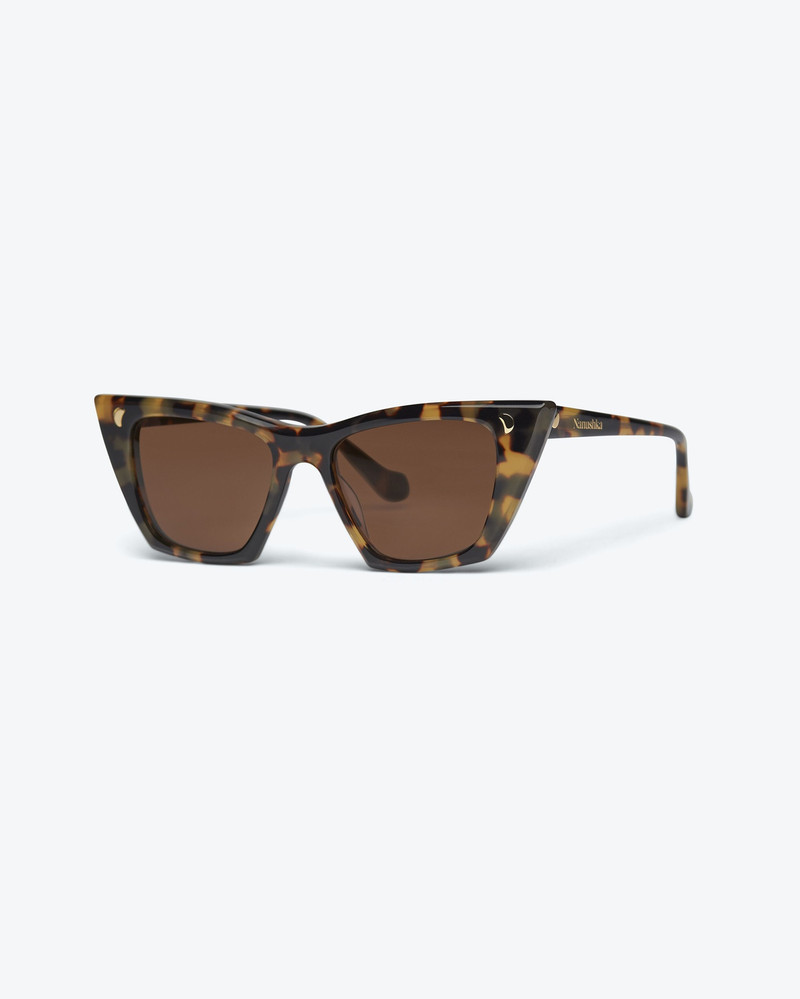 BRUNA - Bio-plastic sunglasses - Dark amber 1