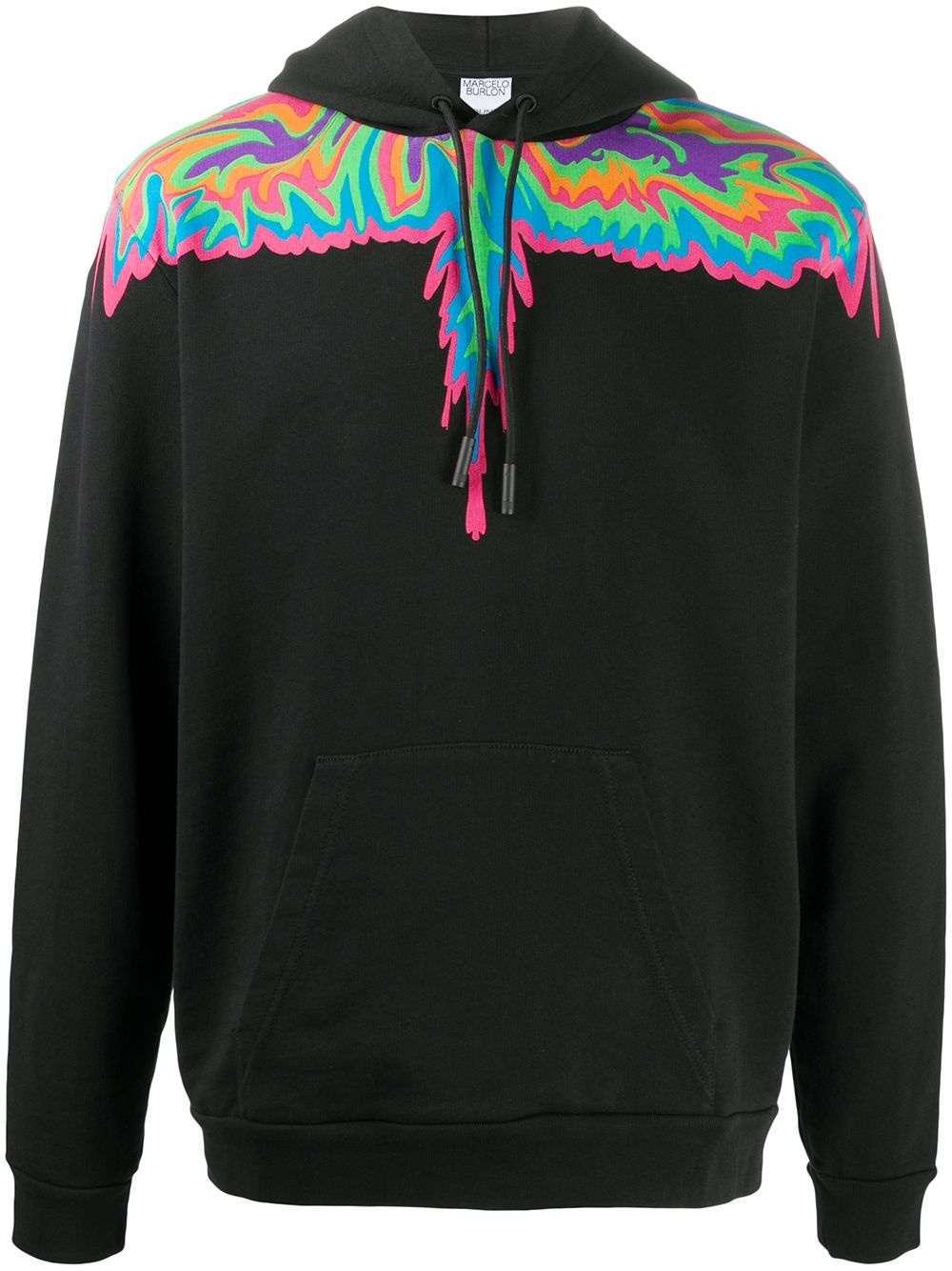 psychedelic drip cotton hoodie - 1