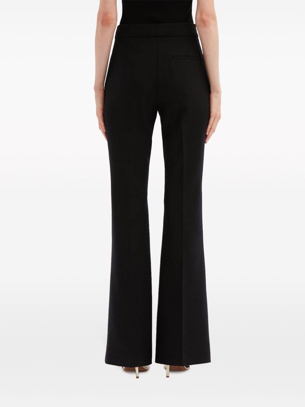 high-waisted flared trousers - 4