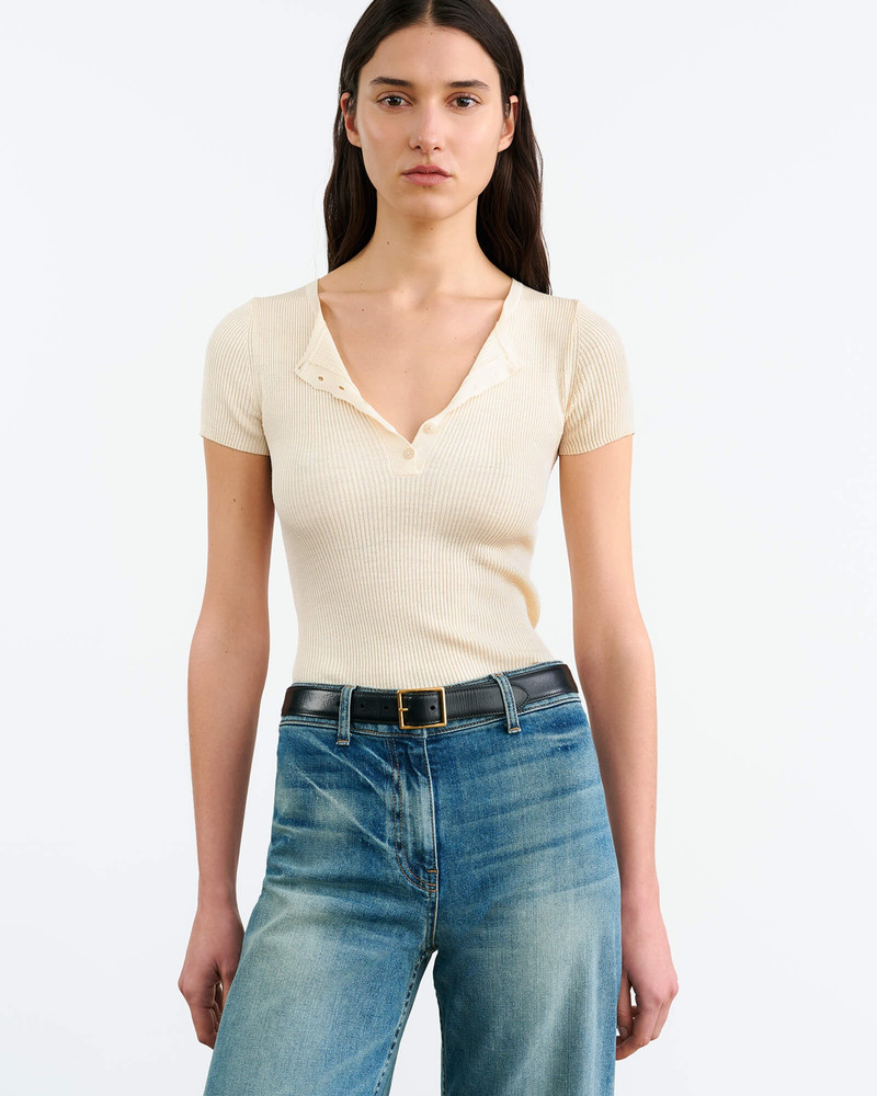 NILI LOTAN FRANCENE SILK KNIT SWEATER outlook