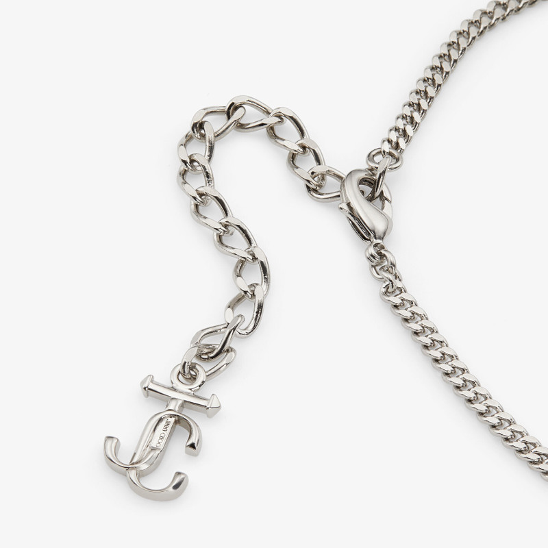 Jimmy Choo Necklace
Silver-Finish Metal Jimmy Choo Chain Necklace with Multi-colour Crystals 6