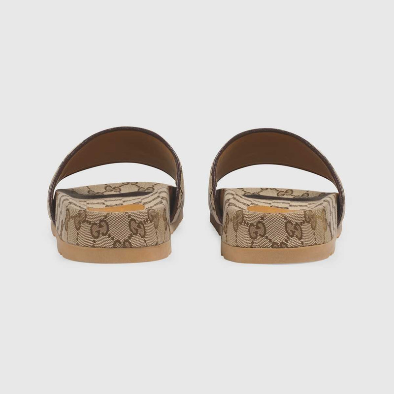 GUCCI Men's GG canvas slide sandal outlook