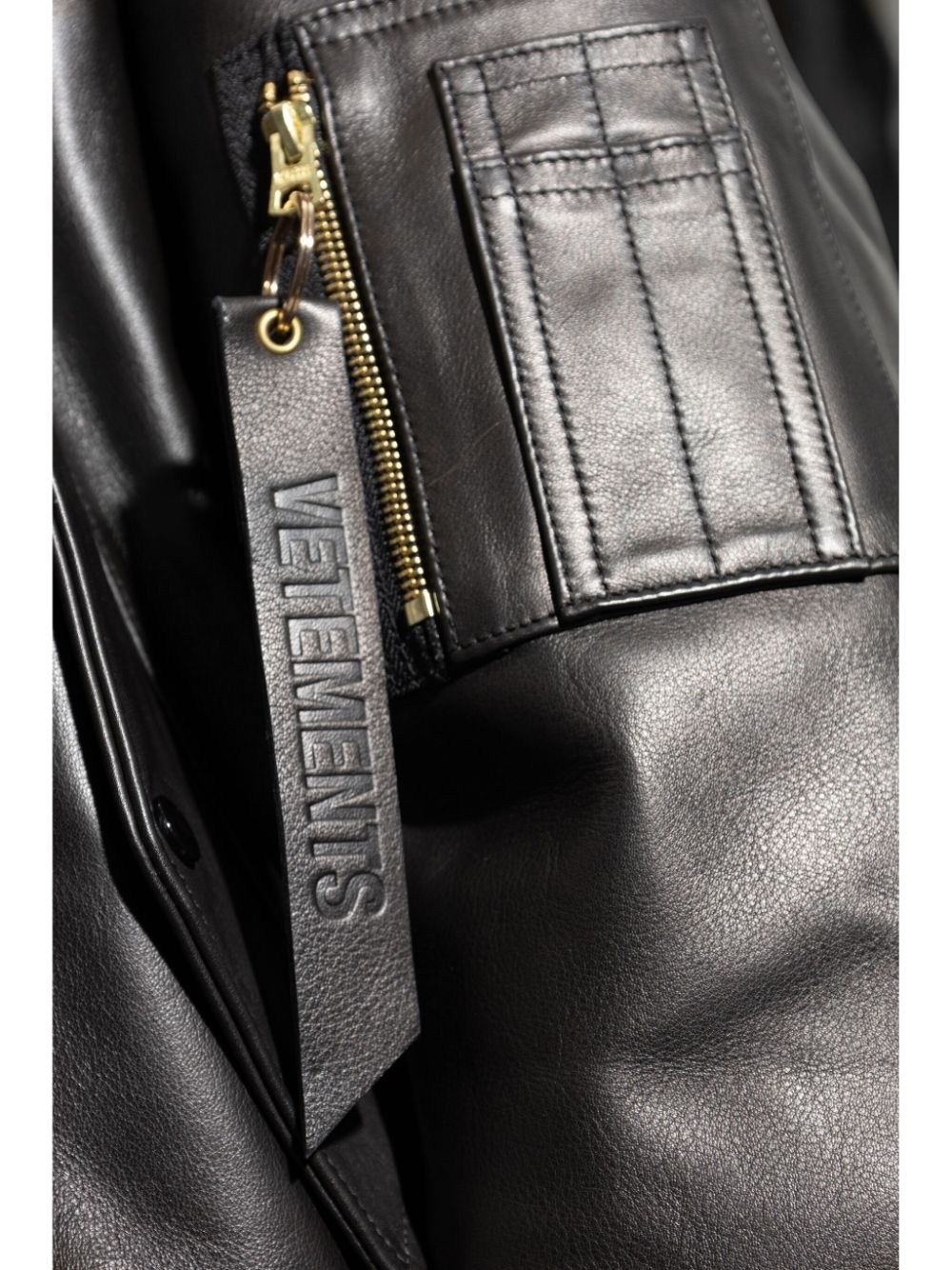 leather bomber jacket - 5