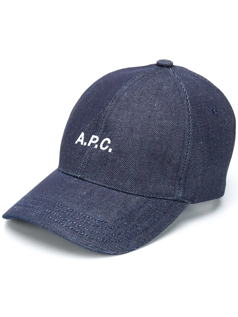 embroidered logo denim cap - 1