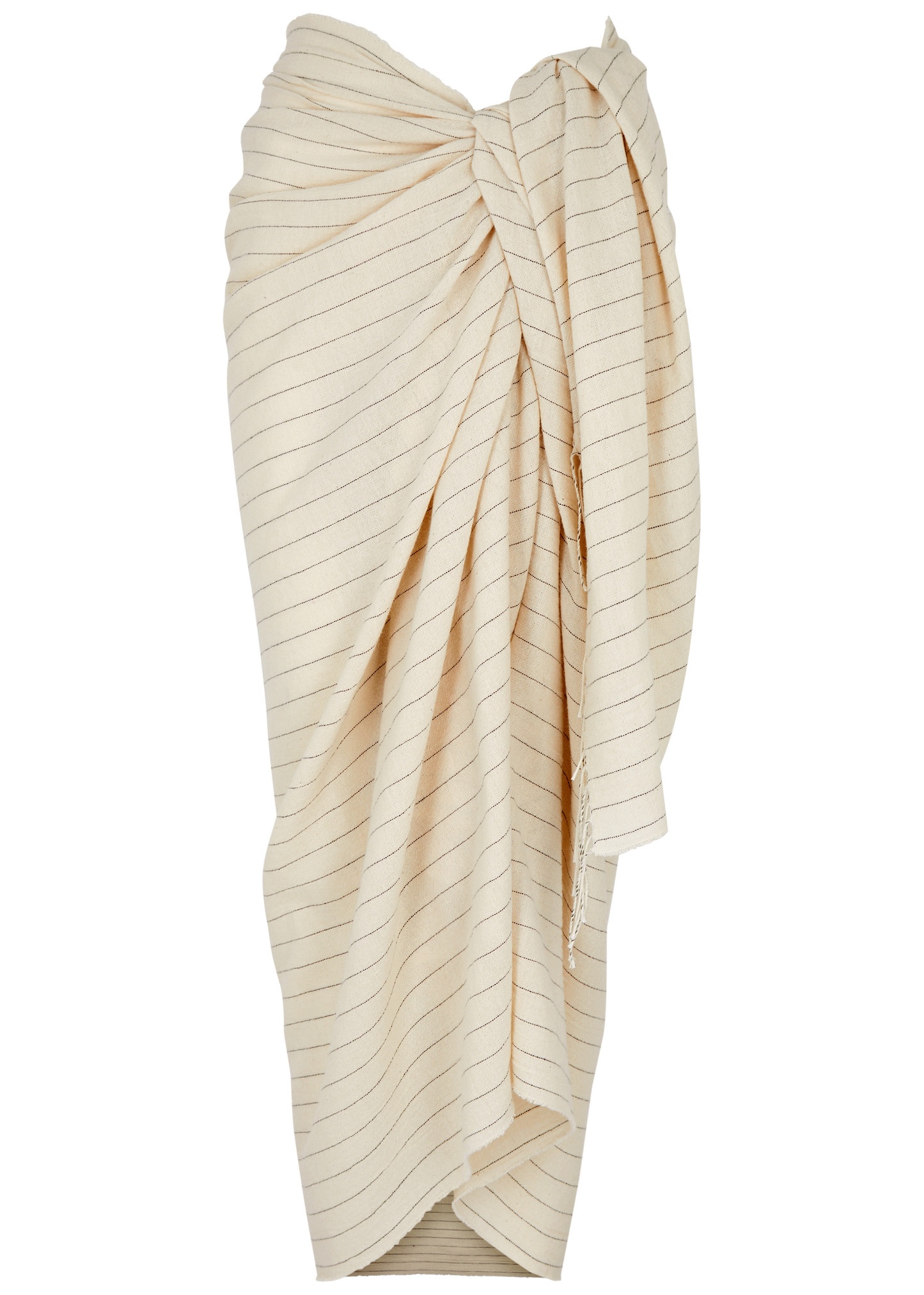 Pinstriped cotton sarong - 1