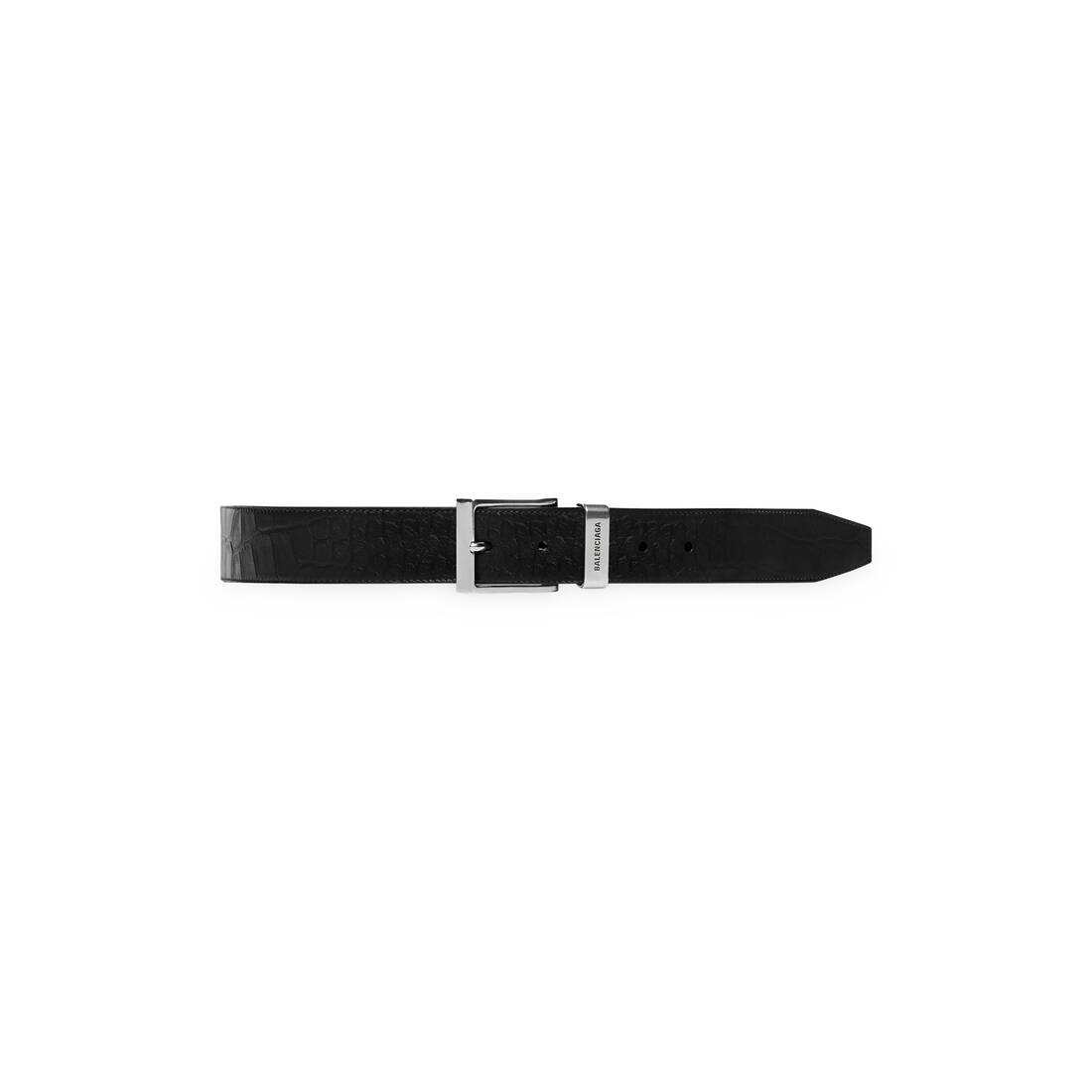 Men's Rectangle Large Belt in Black - 1