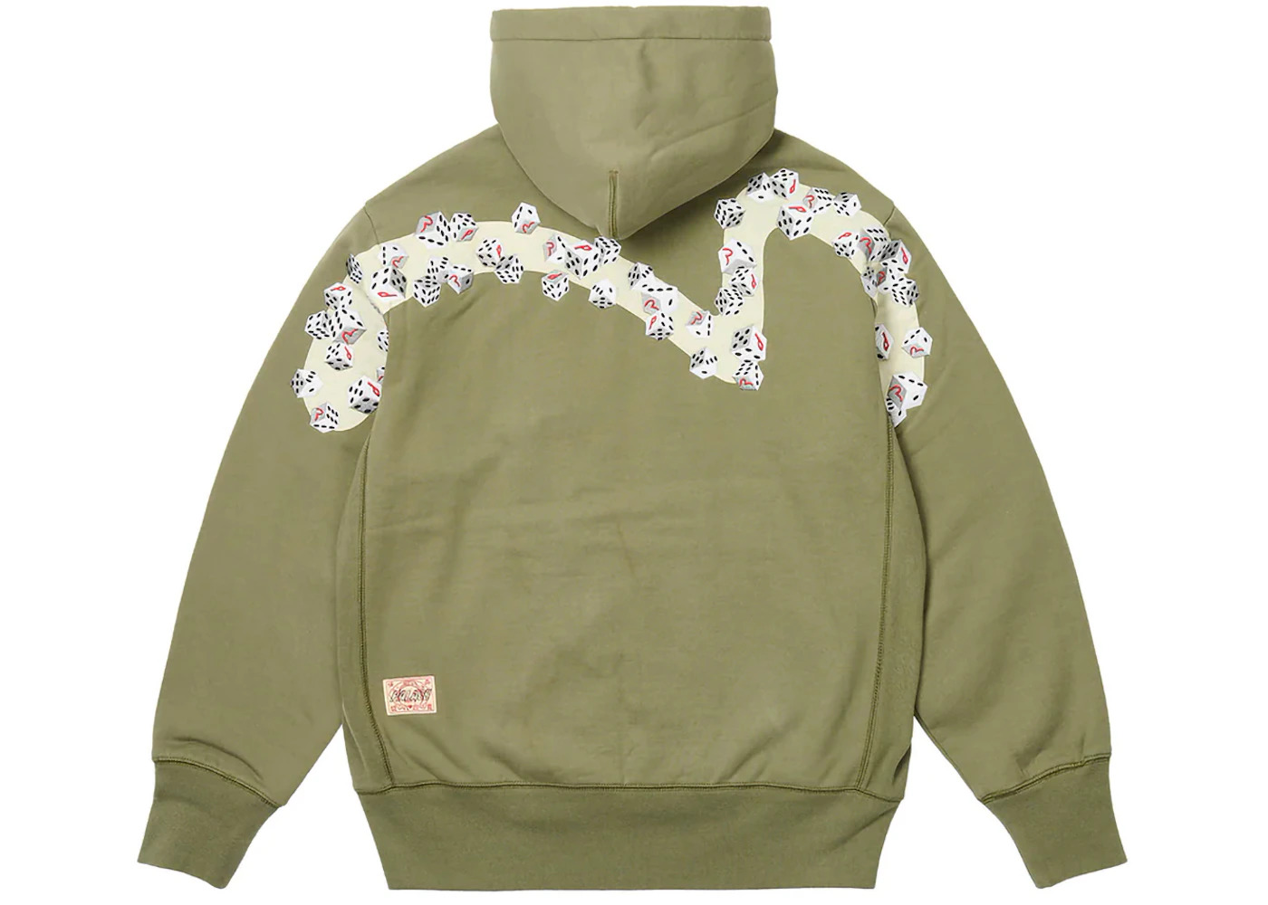 Palace x Evisu Zip Hood Olive - 2