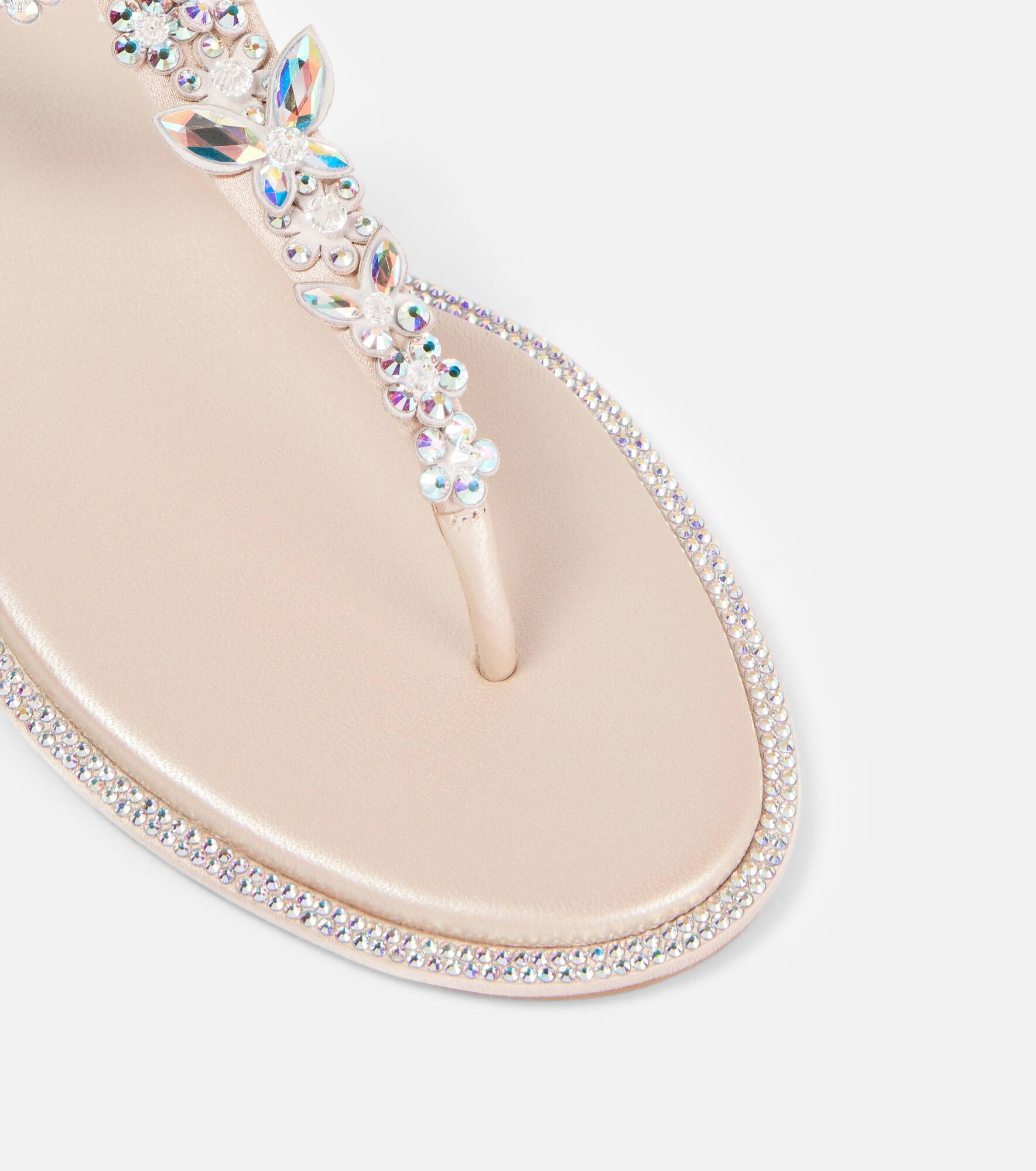Embellished satin sandals - 5