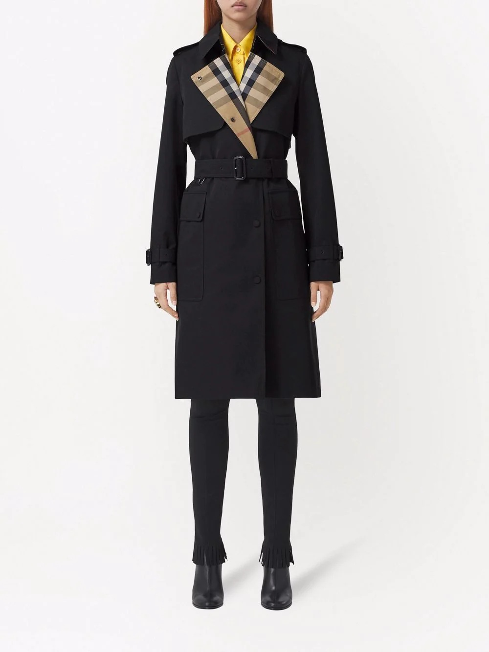 gabardine trench coat - 3