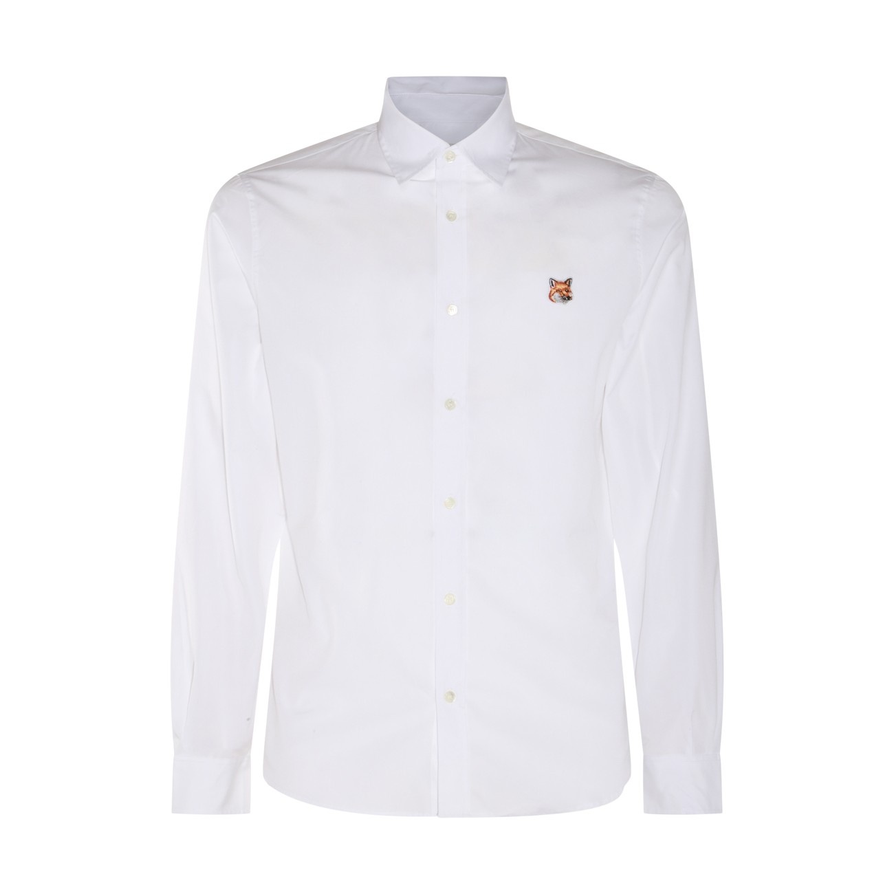 white cotton fox head shirt - 1