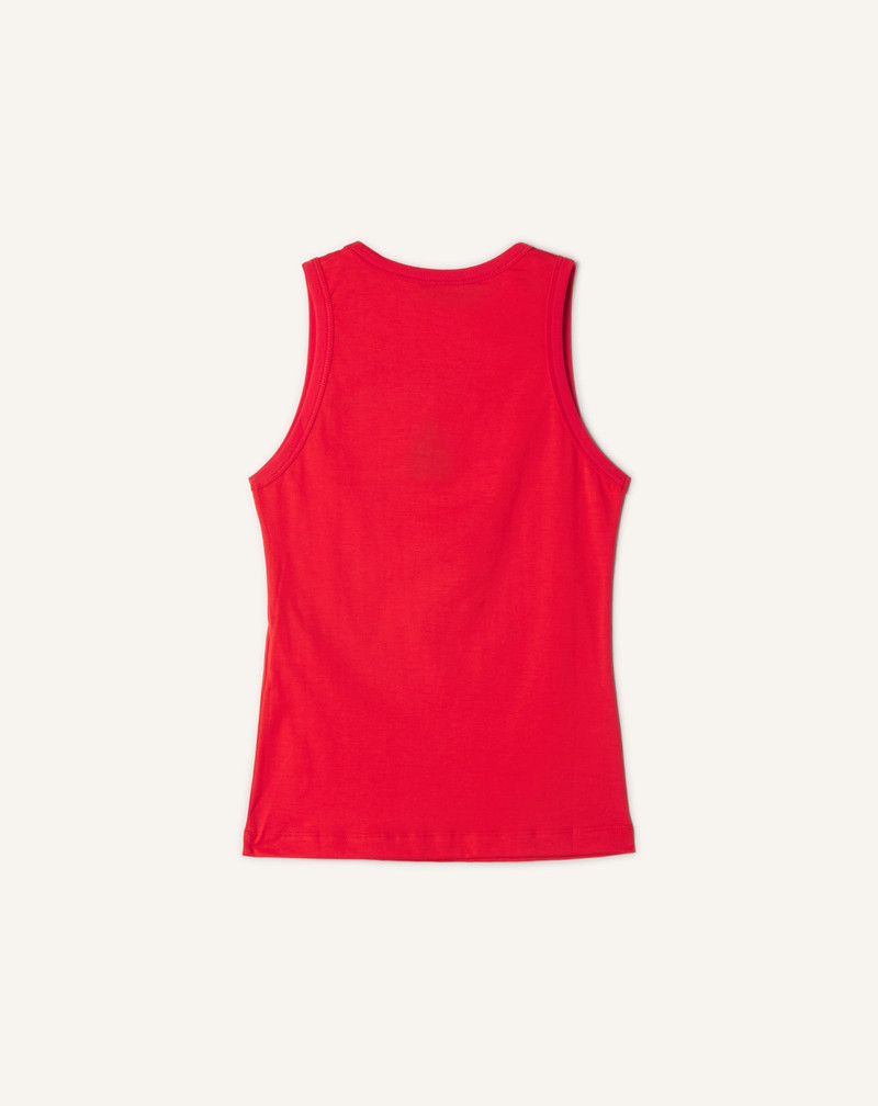 Lanvin MOTHER AND DAUGHTER EMBROIDERED COTTON JERSEY TANK TOP outlook