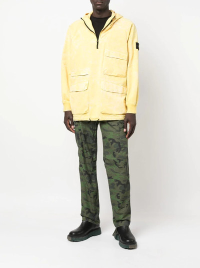 Stone Island logo-patch hooded jacket outlook