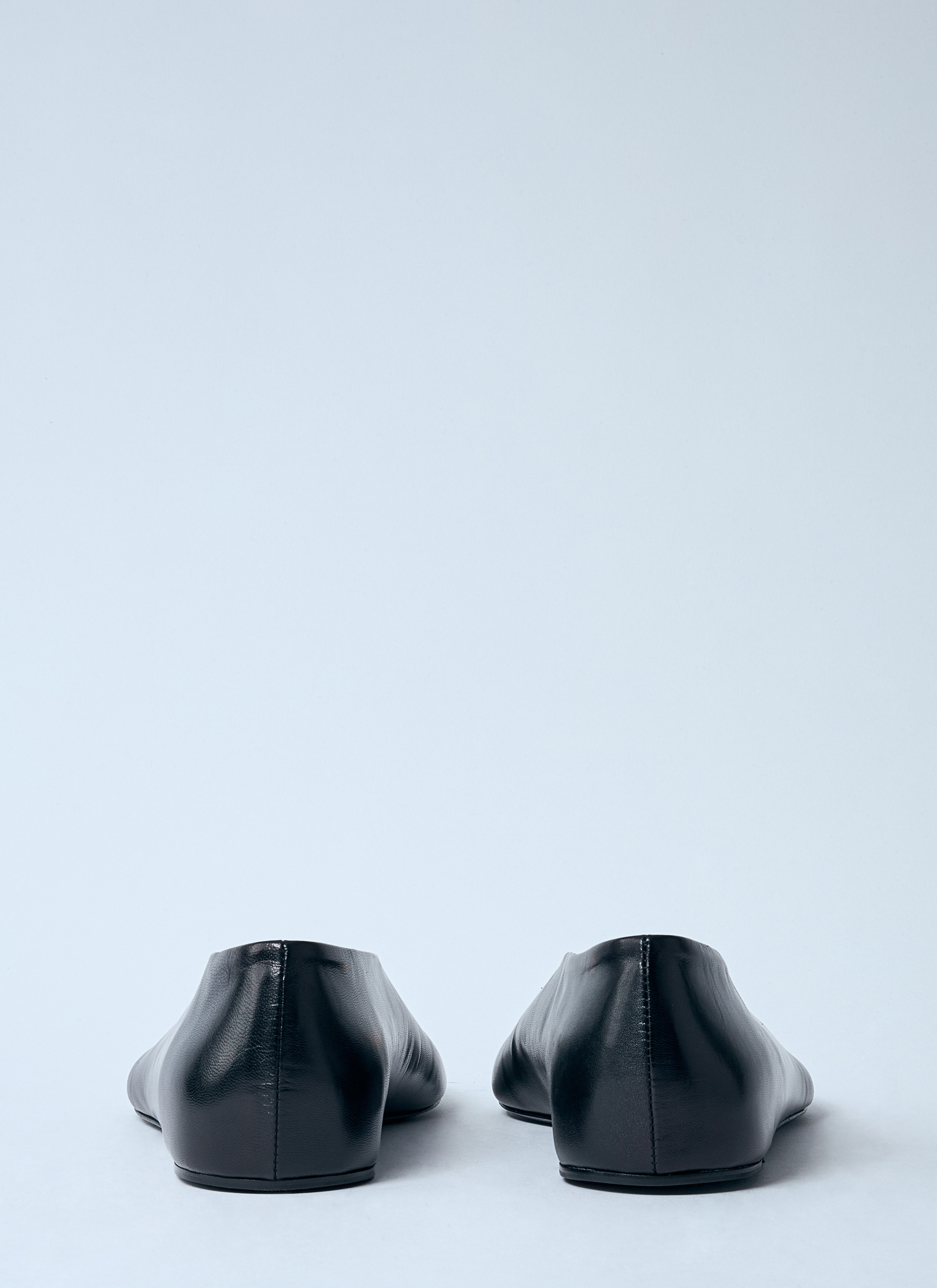 Leather Ballerina Pumps - 6