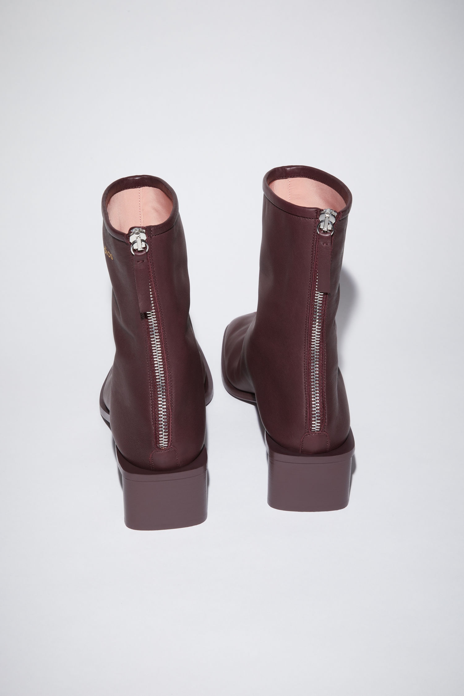 Square toe booties - Aubergine purple - 3