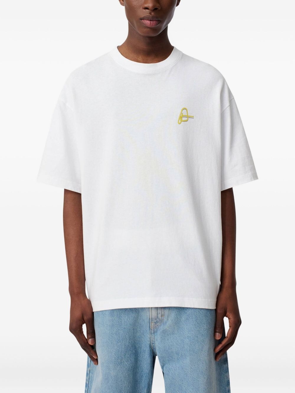 Paper Clip logo-embroidered T-shirt - 4