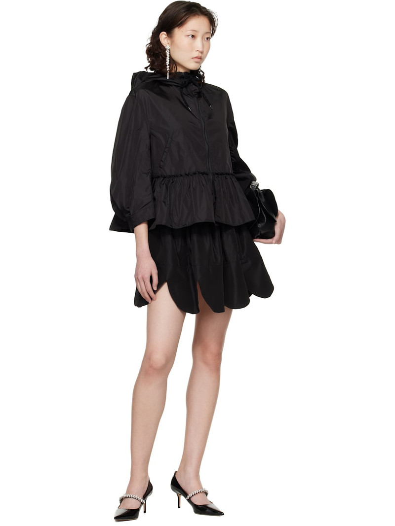 Simone Rocha Black Ruffle Frill Peplum Jacket outlook