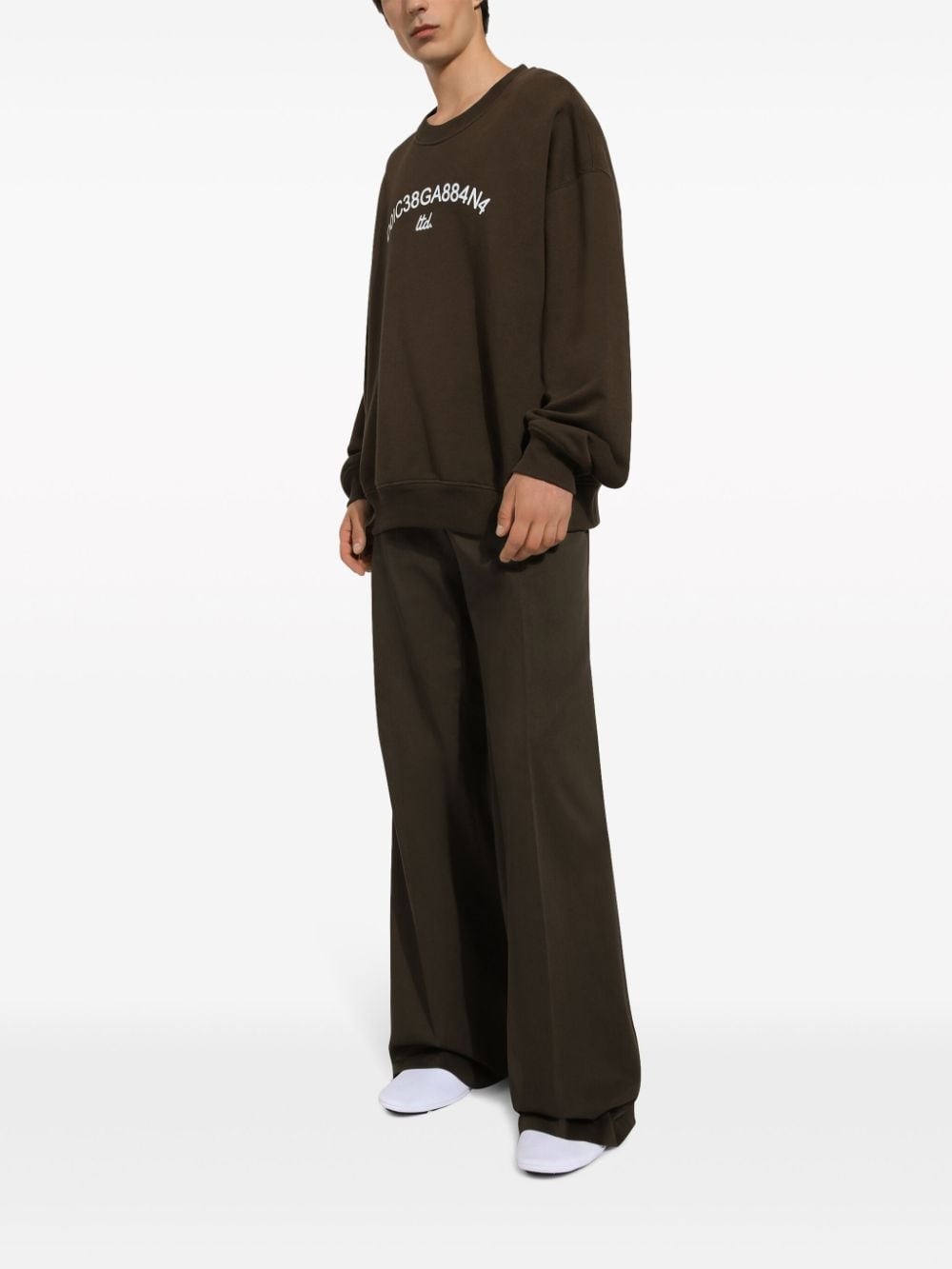 logo-print cotton sweatshirt - 3