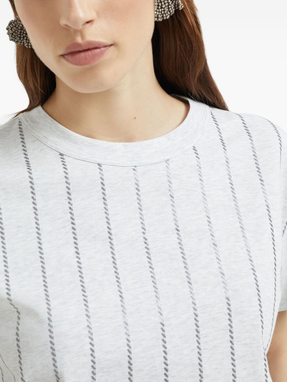 striped T-shirt - 6