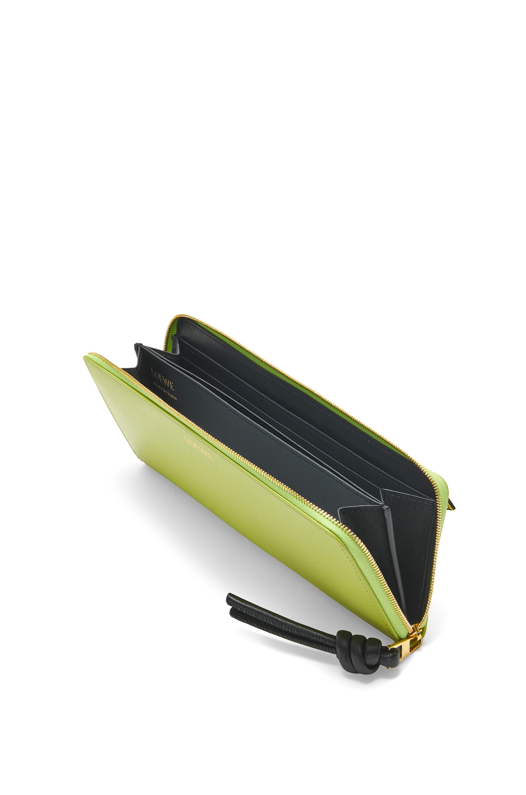 Knot zip around wallet in shiny nappa calfskin - 2