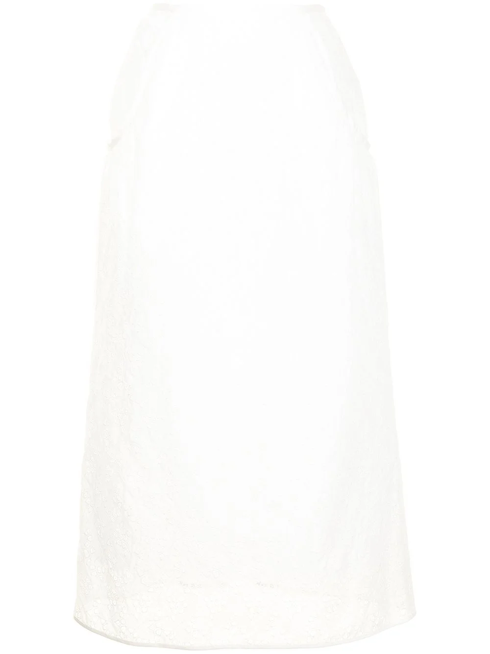 embroidered lace cotton skirt - 1