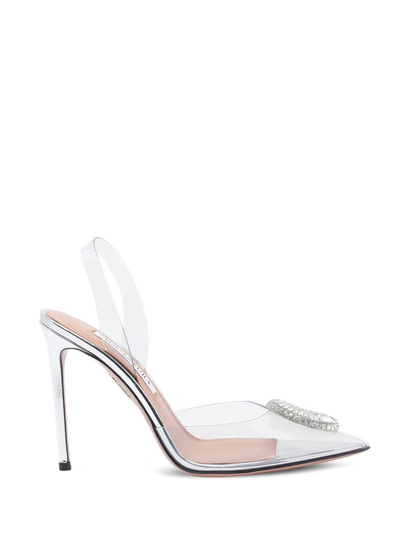 120mm crystal-embellished slingback pumps 1