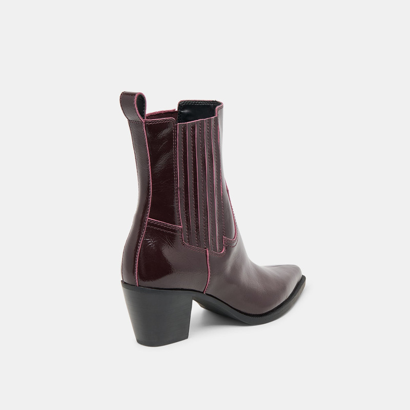SLIM BOOTIES MULBERRY CRINKLE PATENT 5