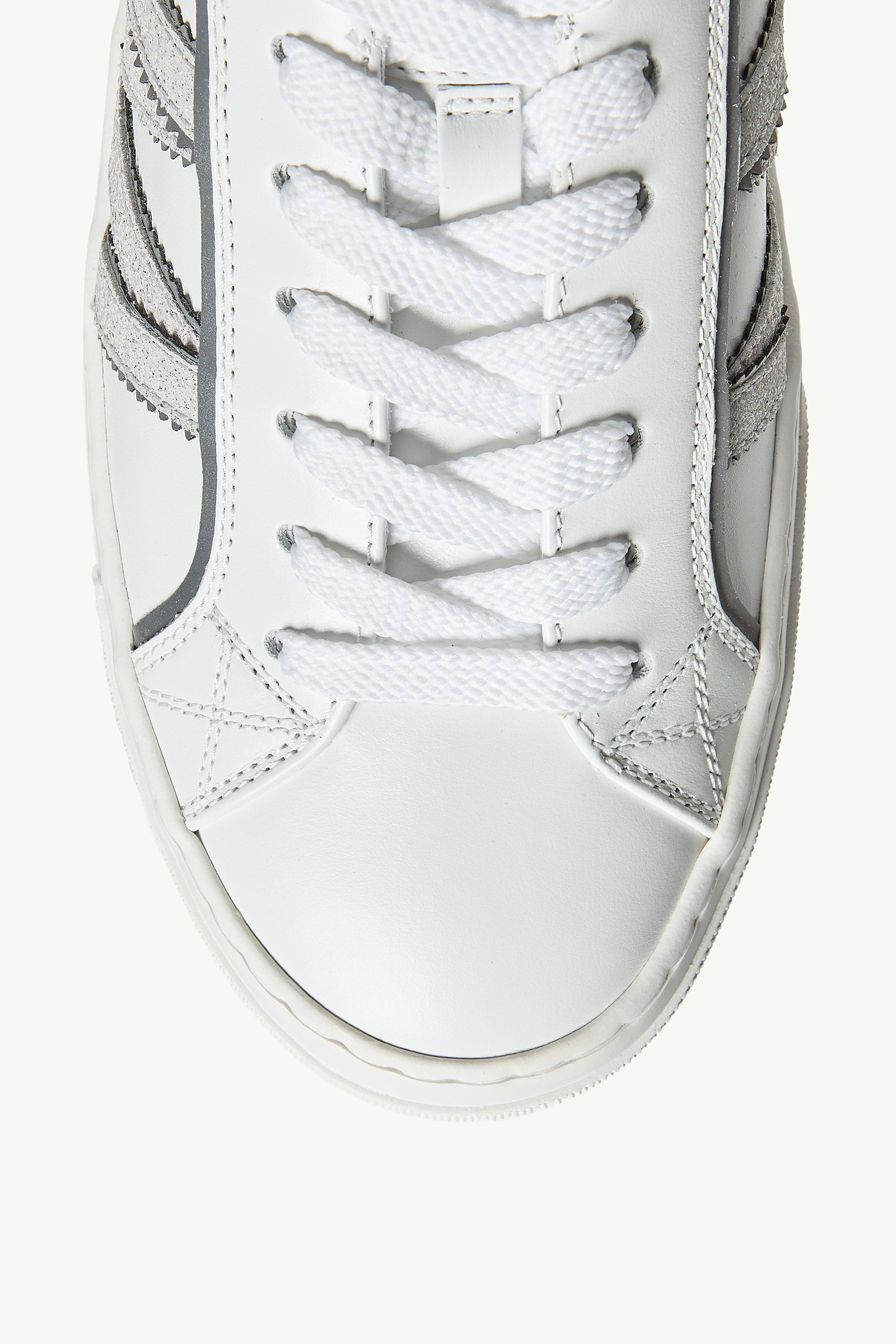Monaco2 Leather & Glitter Sneakers - 3