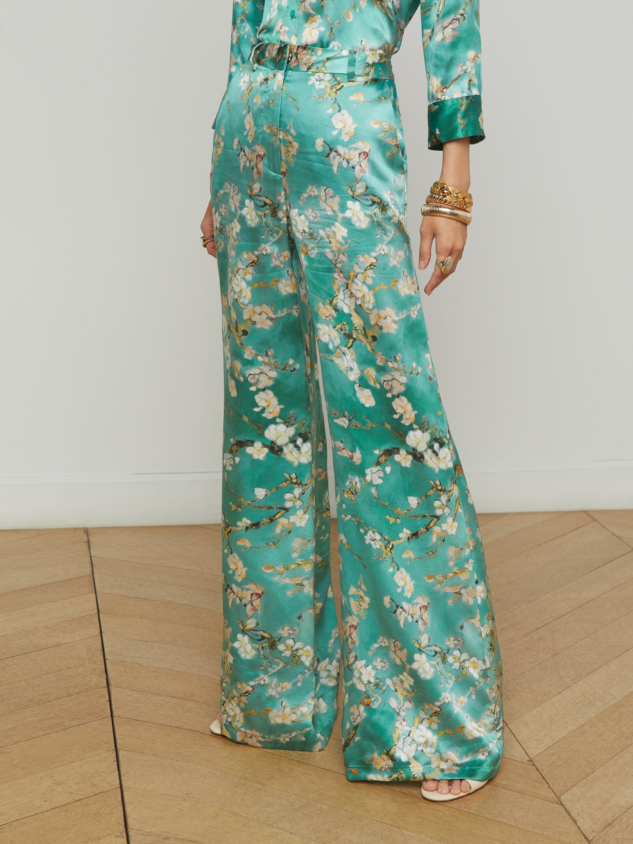 Pilar Silk Wide-Leg Pant - 4